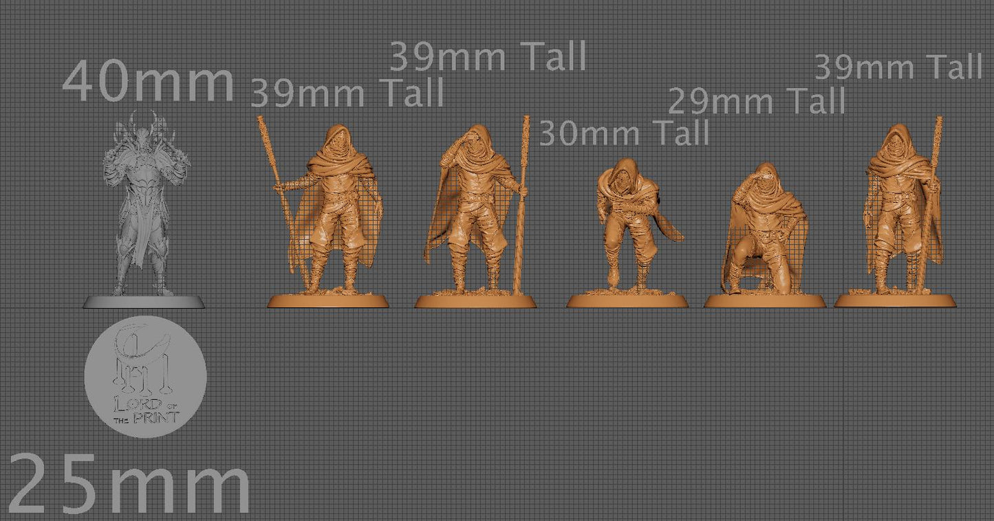 Sand Weavers, Rescale Miniatures | Dungeons and Dragons | Pathfinder | Table Top RPG | 3D Printed Model