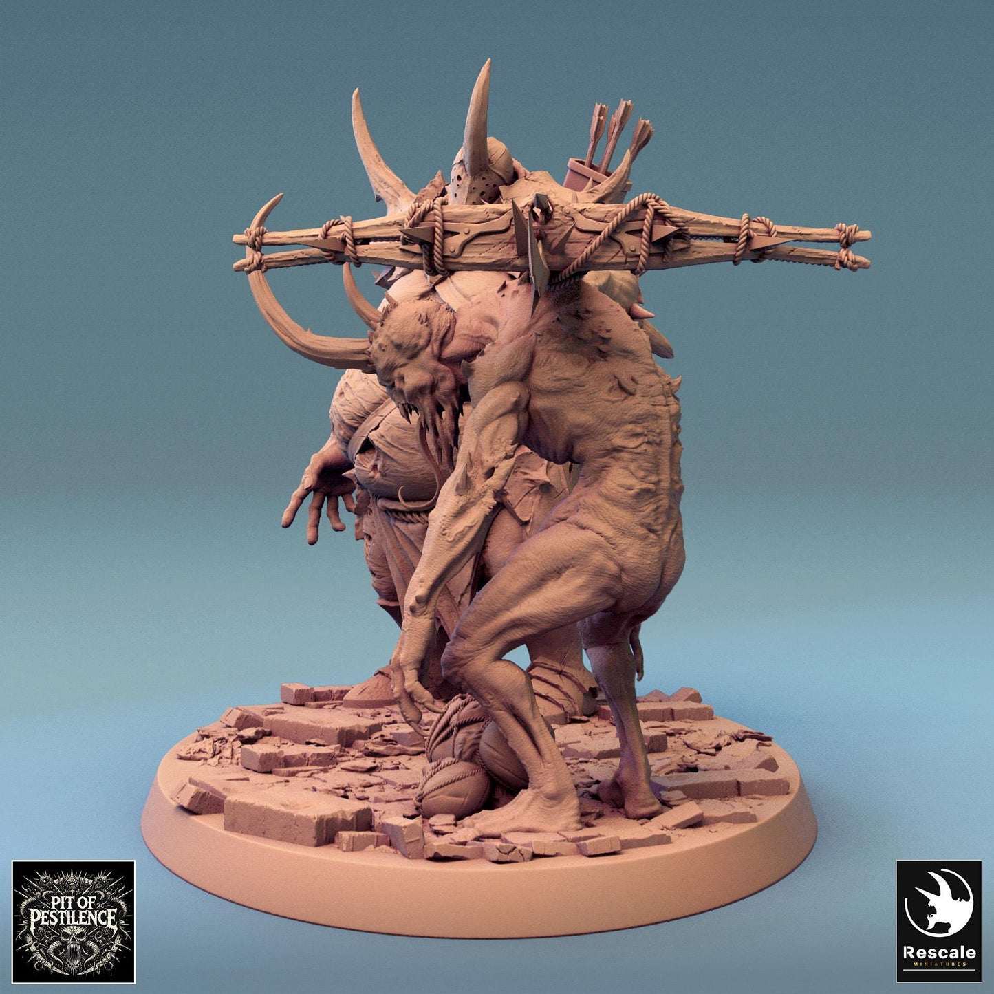 Pestilence Executioners Pack 2, Rescale Miniatures | Dungeons and Dragons | Pathfinder | Table Top RPG | 3D Printed Model