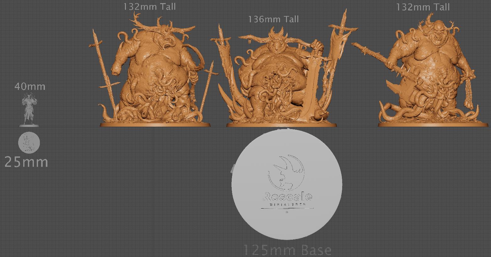Purulent Demon, Rescale Miniatures | Dungeons and Dragons | Pathfinder | Table Top RPG | 3D Printed Model
