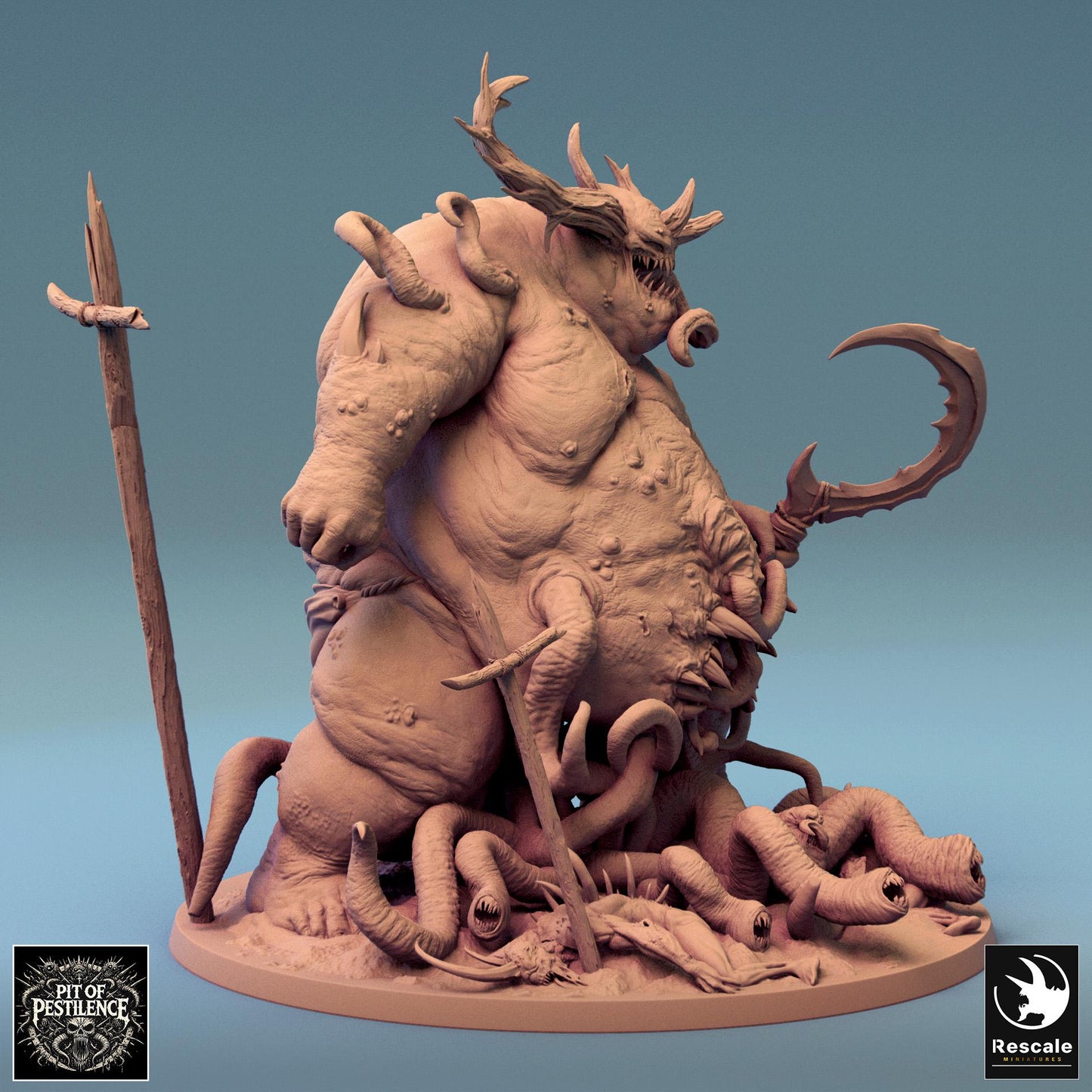 Purulent Demon, Rescale Miniatures | Dungeons and Dragons | Pathfinder | Table Top RPG | 3D Printed Model