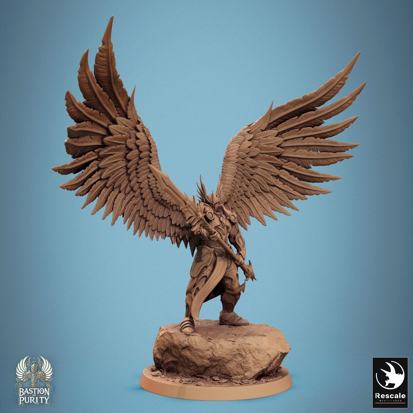 The Skyblades, Angels, Rescale Miniatures | Dungeons and Dragons | Pathfinder | Table Top RPG | 3D Printed Model