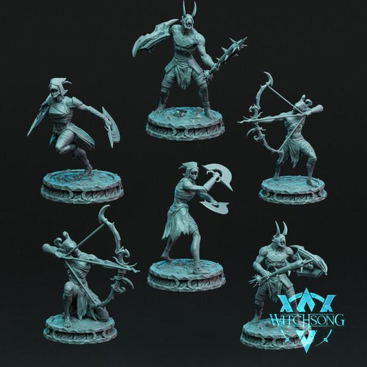 Hellforged Thralls, Witchsong Miniatures | Dungeons and Dragons | Pathfinder | Table Top RPG | 3D Printed Model