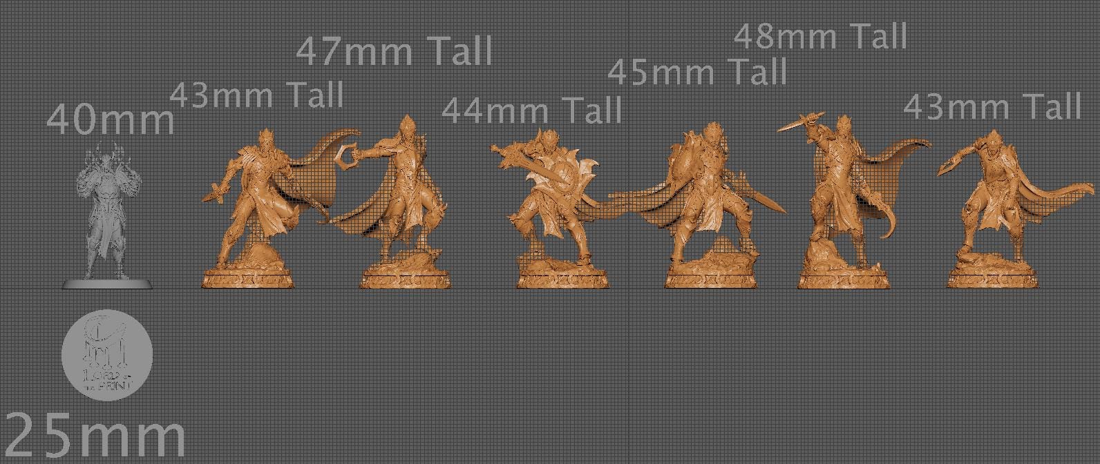 Wingsworn Conscripts, Witchsong Miniatures | Dungeons and Dragons | Pathfinder | Table Top RPG | 3D Printed Model