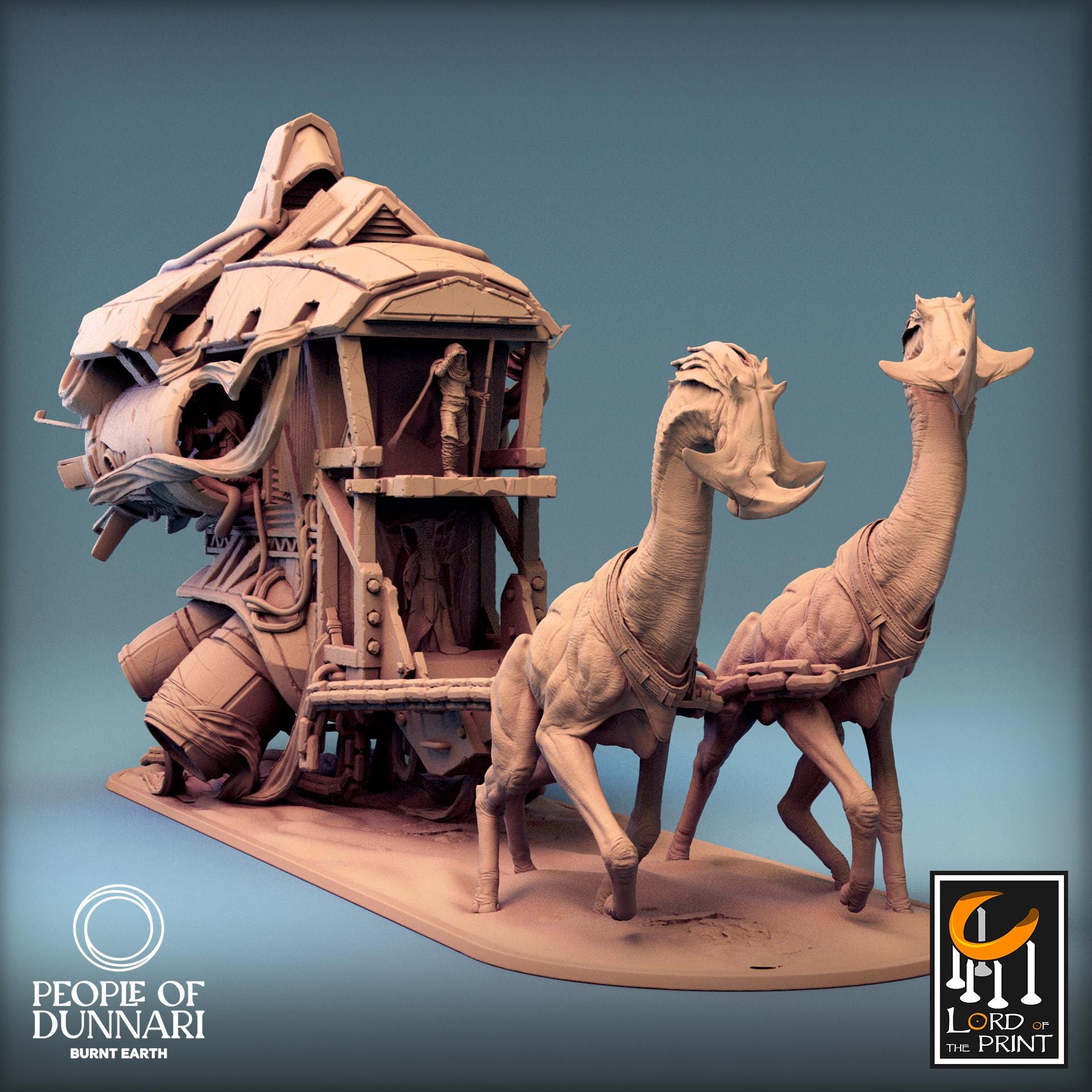 Dunnari Caravan, Rescale Miniatures | Dungeons and Dragons | Pathfinder | Table Top RPG | 3D Printed Model