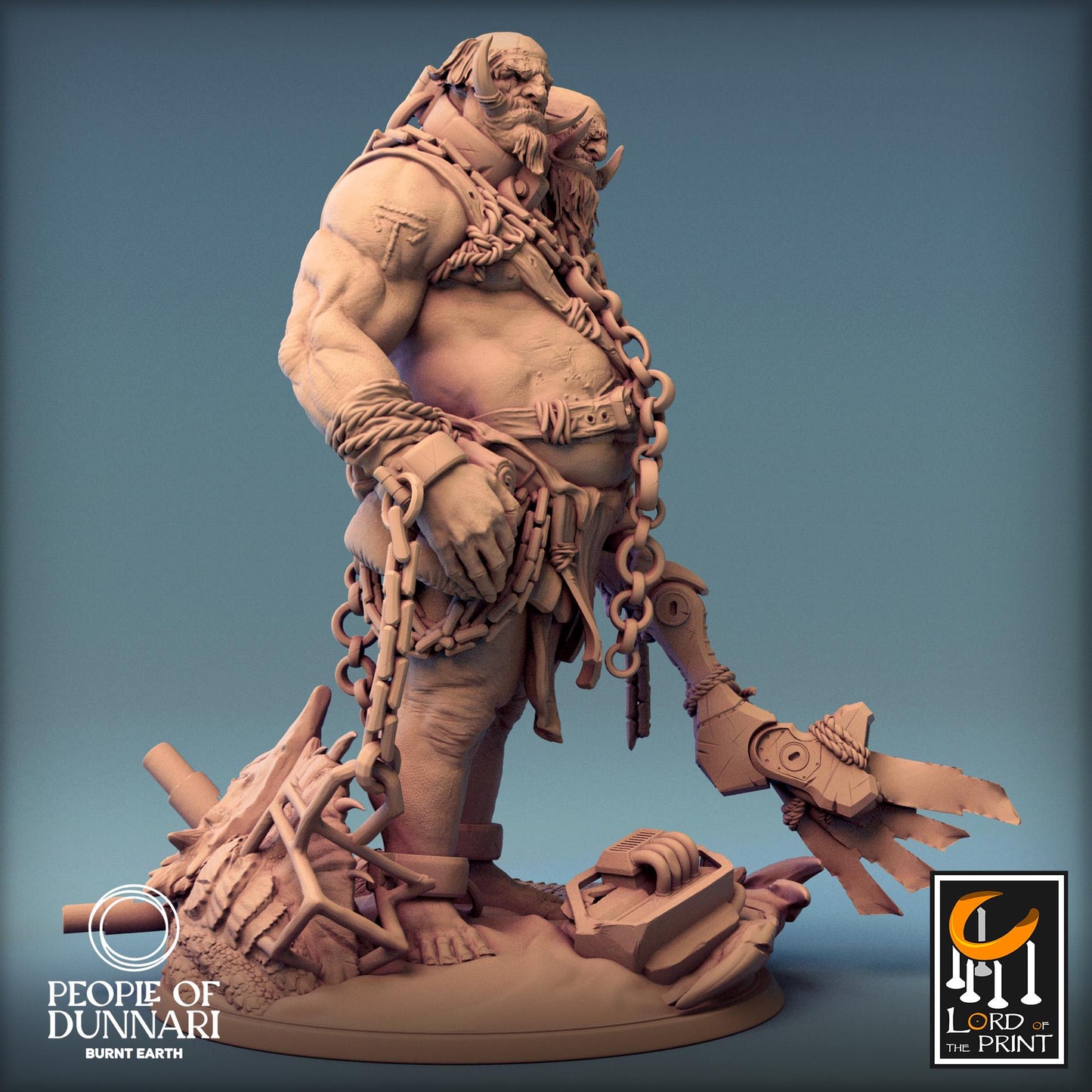 Sand Ettins, Rescale Miniatures | Dungeons and Dragons | Pathfinder | Table Top RPG | 3D Printed Model