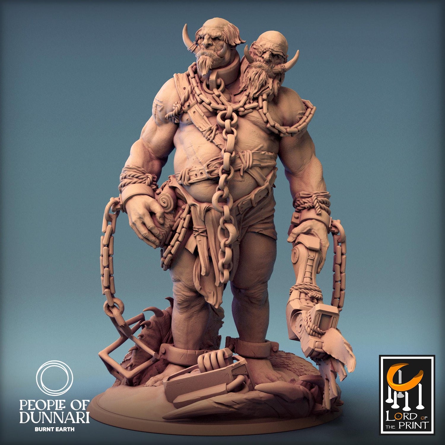 Sand Ettins, Rescale Miniatures | Dungeons and Dragons | Pathfinder | Table Top RPG | 3D Printed Model