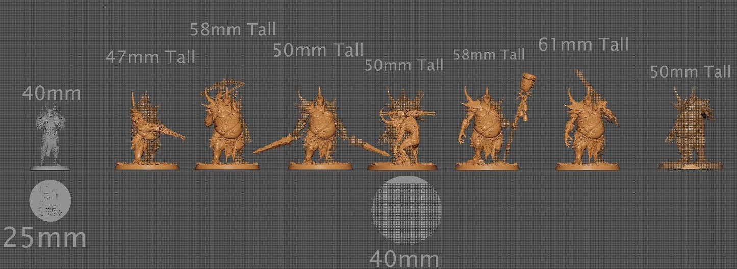 Pestilence Executioners Pack 2, Rescale Miniatures | Dungeons and Dragons | Pathfinder | Table Top RPG | 3D Printed Model