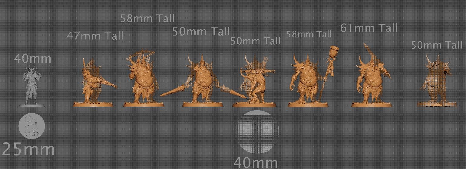 Pestilence Executioners Pack 2, Rescale Miniatures | Dungeons and Dragons | Pathfinder | Table Top RPG | 3D Printed Model