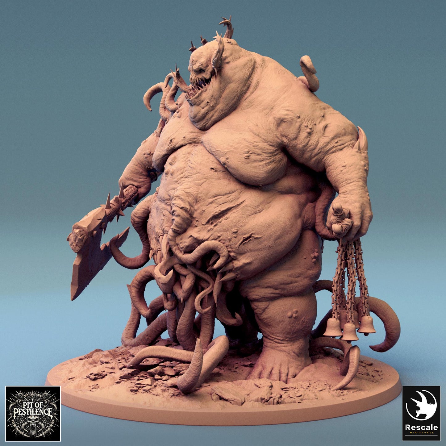 Purulent Demon, Rescale Miniatures | Dungeons and Dragons | Pathfinder | Table Top RPG | 3D Printed Model