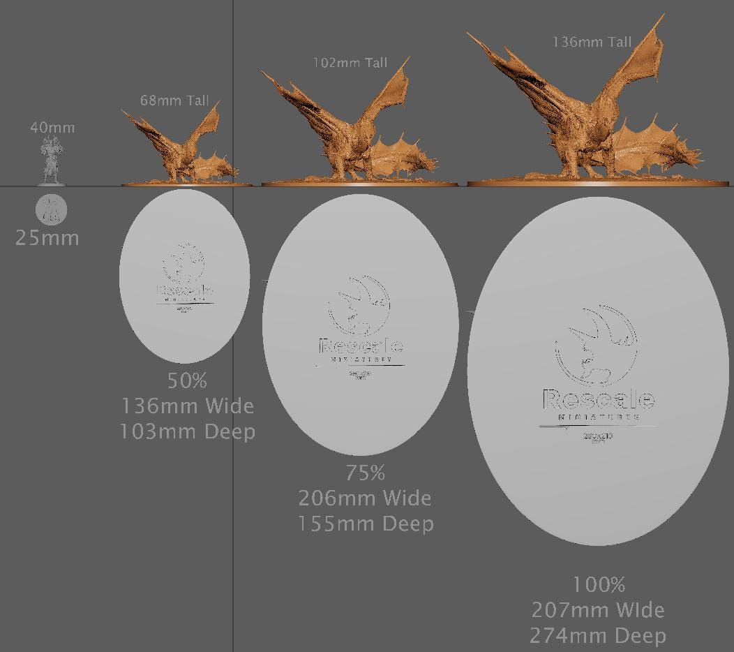 Brass Dragon, Walk | Aussie 3D Printed Miniatures and Terrain