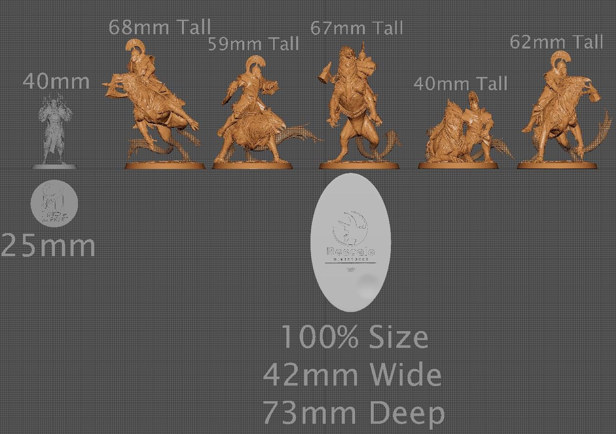 Gryph Riders, Pack 1, Rescale Miniatures | Dungeons and Dragons | Pathfinder | Table Top RPG | 3D Printed Model