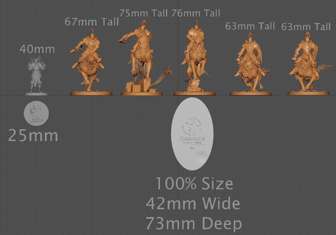 Gryph Riders, Pack 2, Rescale Miniatures | Dungeons and Dragons | Pathfinder | Table Top RPG | 3D Printed Model