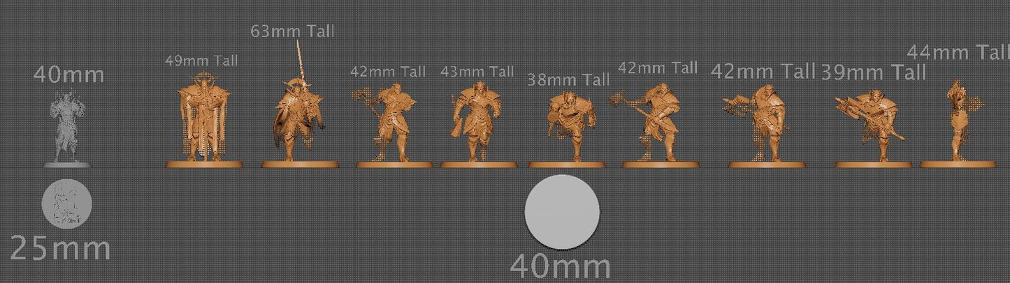 Bastion Infantry, Pack 3, Rescale Miniatures | Dungeons and Dragons | Pathfinder | Table Top RPG | 3D Printed Model