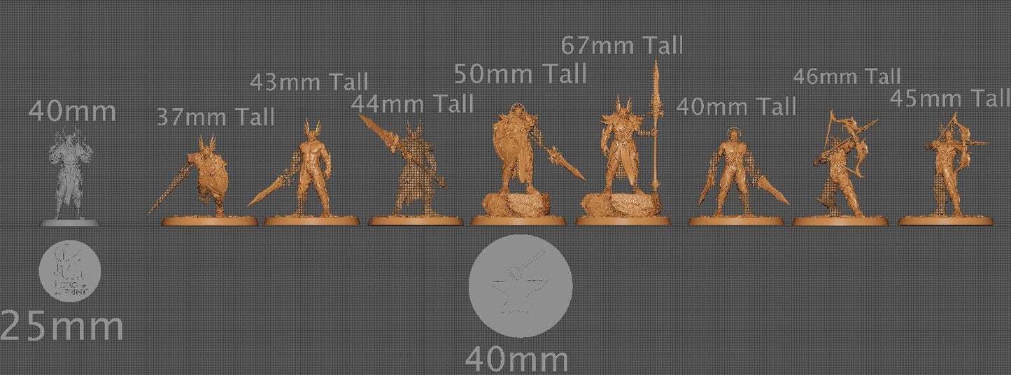 Sentinals of Aetherium, Rescale Miniatures | Dungeons and Dragons | Pathfinder | Table Top RPG | 3D Printed Model