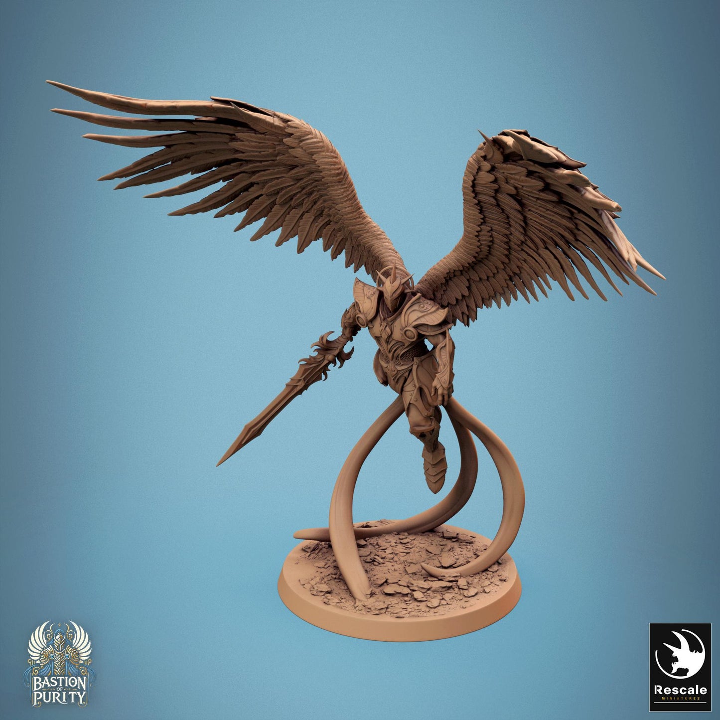 The Skyblades, Angels, Rescale Miniatures | Dungeons and Dragons | Pathfinder | Table Top RPG | 3D Printed Model