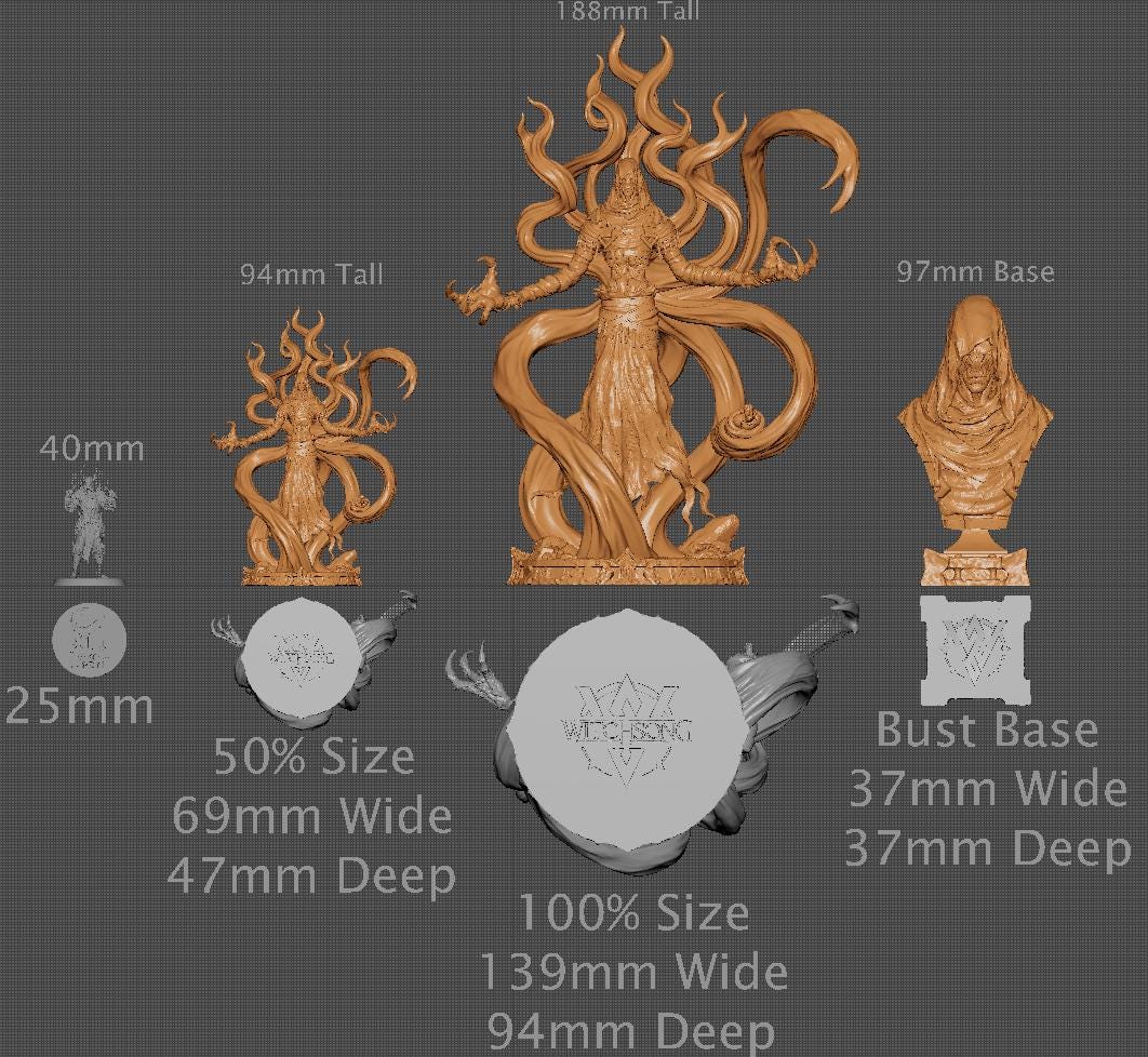 Greeds Emissary, Witchsong Miniatures | Dungeons and Dragons | Pathfinder | Table Top RPG | 3D Printed Model