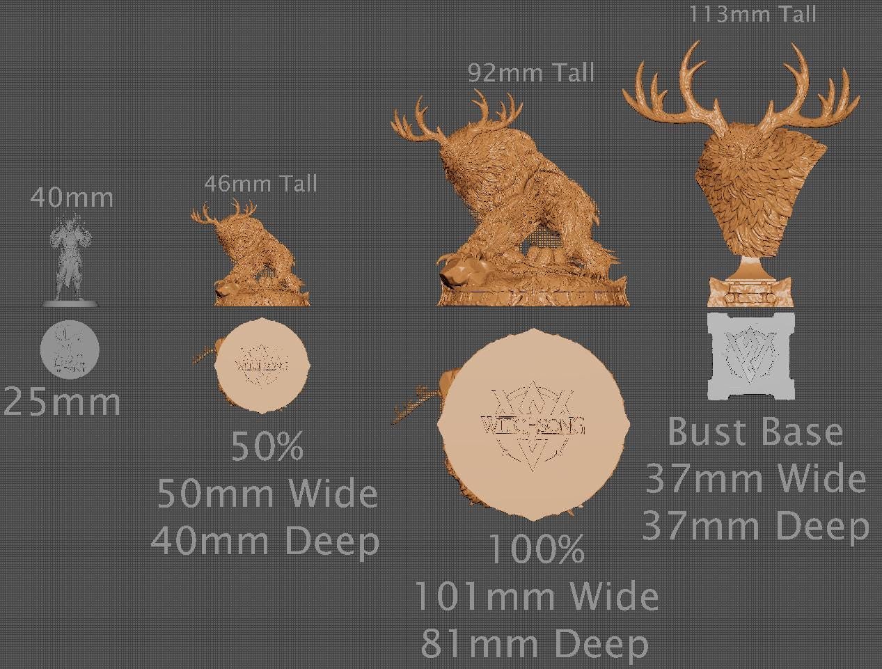The Elder Owl Bear | Aussie 3D Printed Miniatures and Terrain