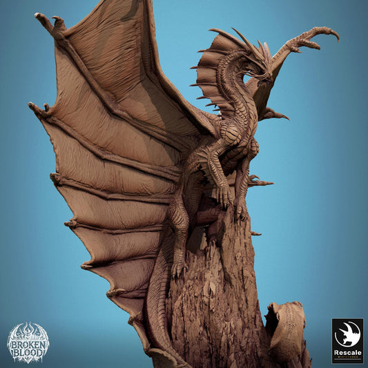 Legendary Gold Dragon, Prestige, Lord of the Print | Dungeons and Dragons | Pathfinder | Table Top RPG | 3D Printed Model