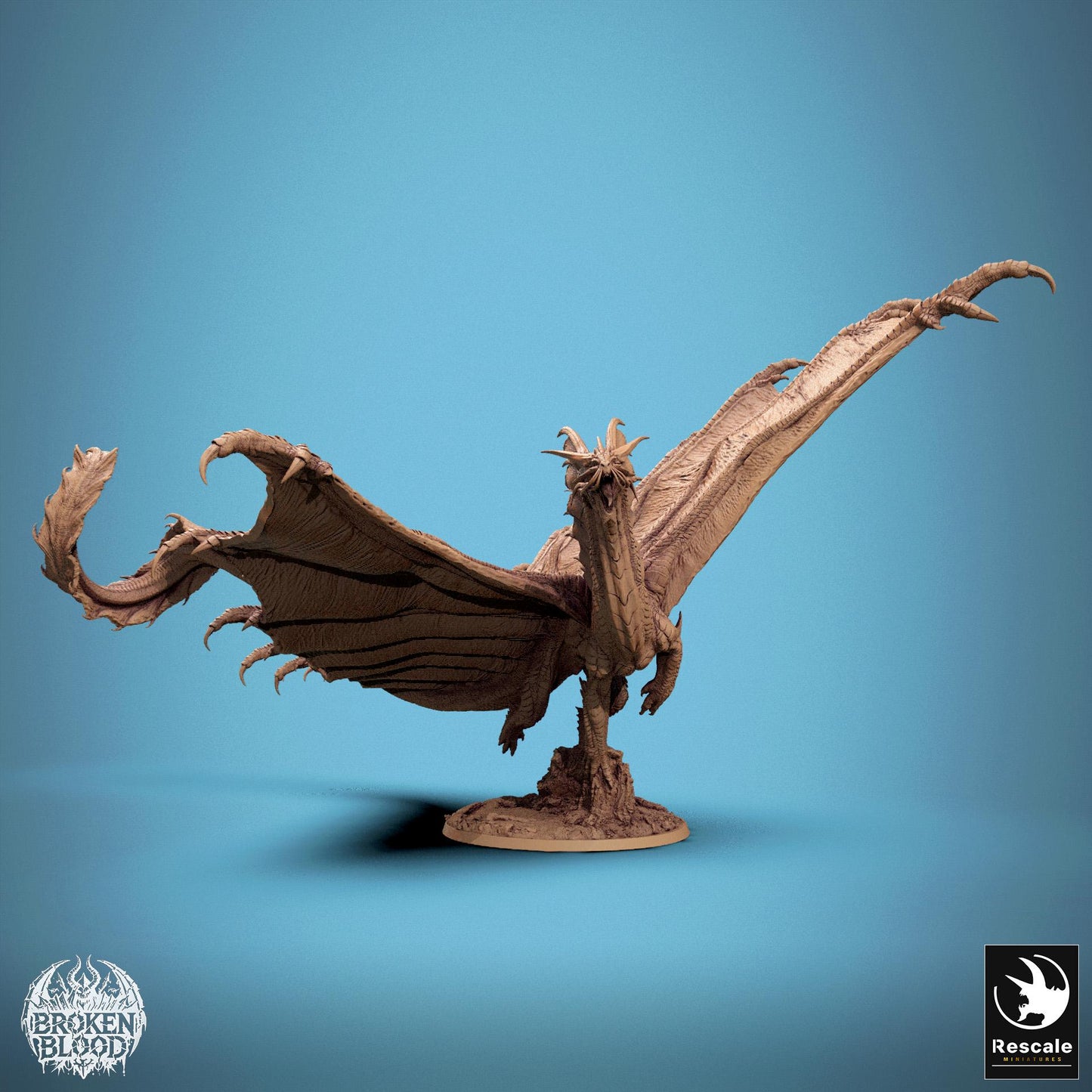 Legendary Gold Dragon, Flying, Lord of the Print | Dungeons and Dragons | Pathfinder | Table Top RPG | 3D Printed Model