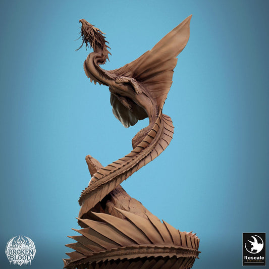 Legendary Gold Dragon, Statue, Lord of the Print | Dungeons and Dragons | Pathfinder | Table Top RPG | 3D Printed Model