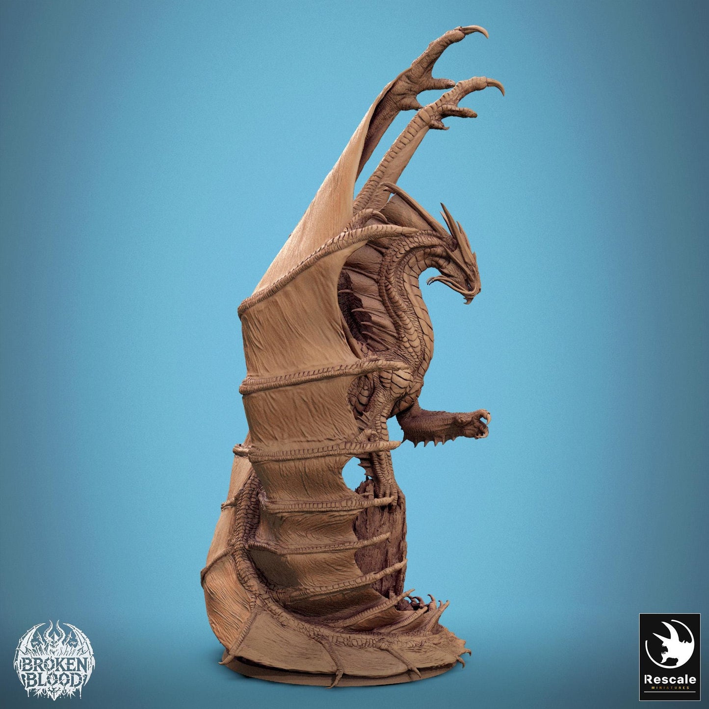 Legendary Gold Dragon, Talking | Aussie 3D Printed Miniatures and Terrain