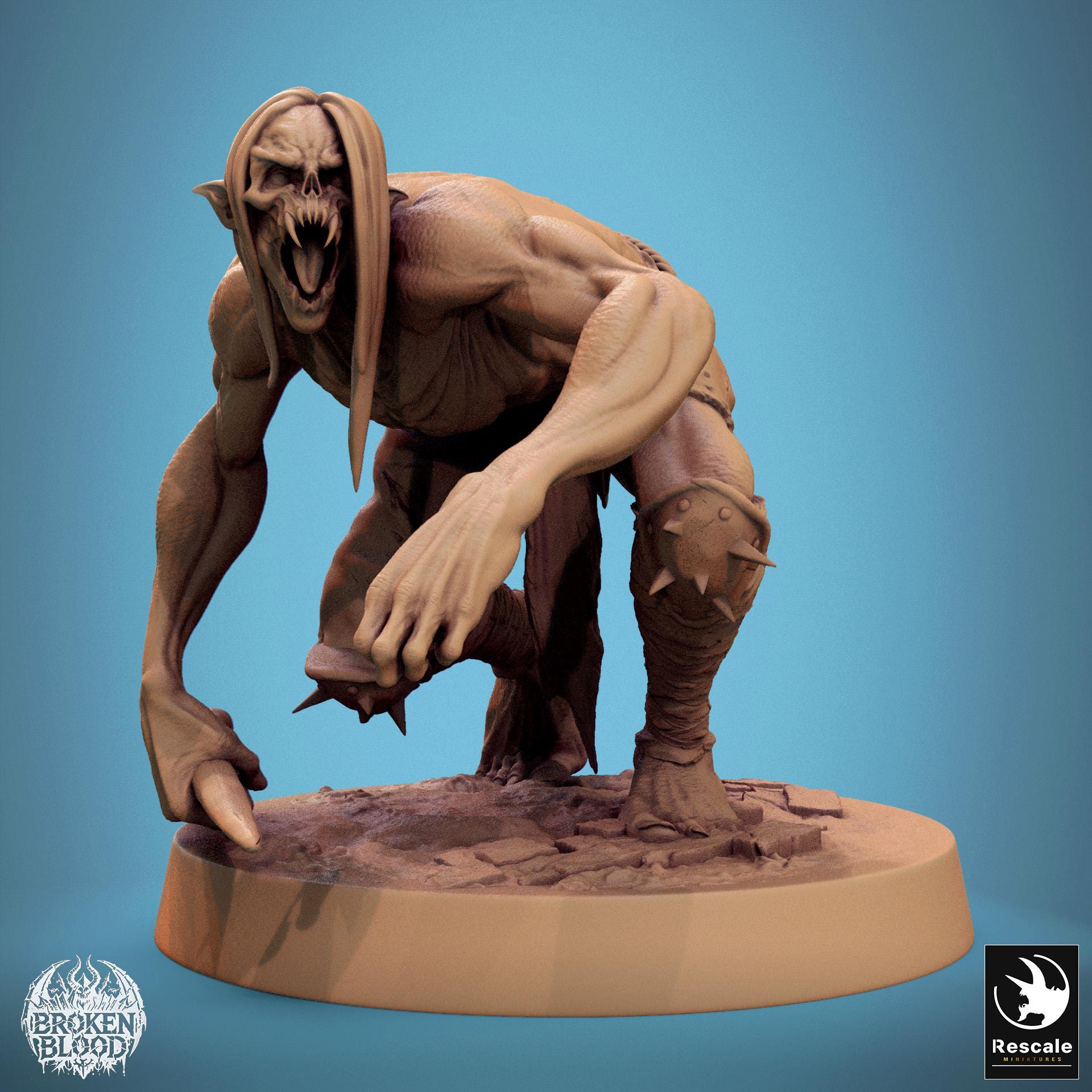 Ghouls, Pack 1, Lord of the Print | Dungeons and Dragons | Pathfinder | Table Top RPG | 3D Printed Model