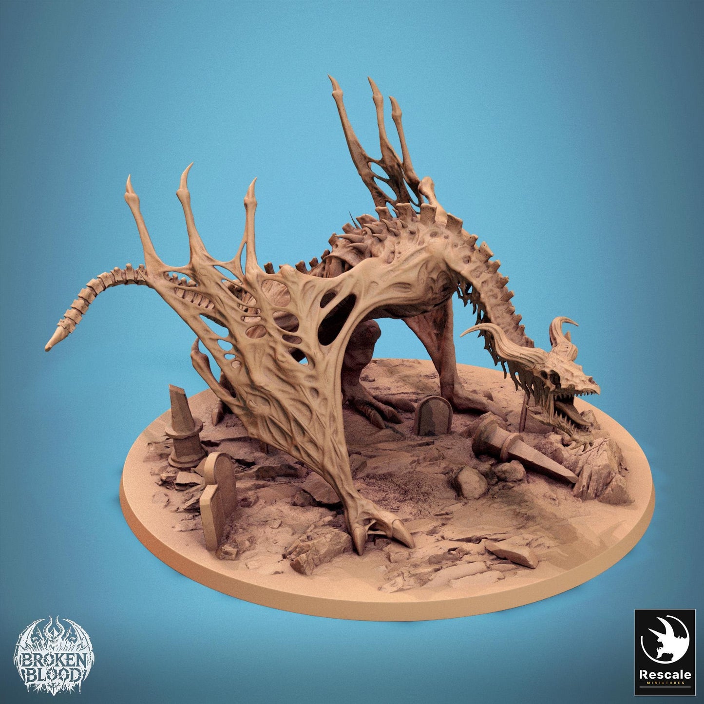 Vampire Wyvern, Walk | Aussie 3D Printed Miniatures and Terrain
