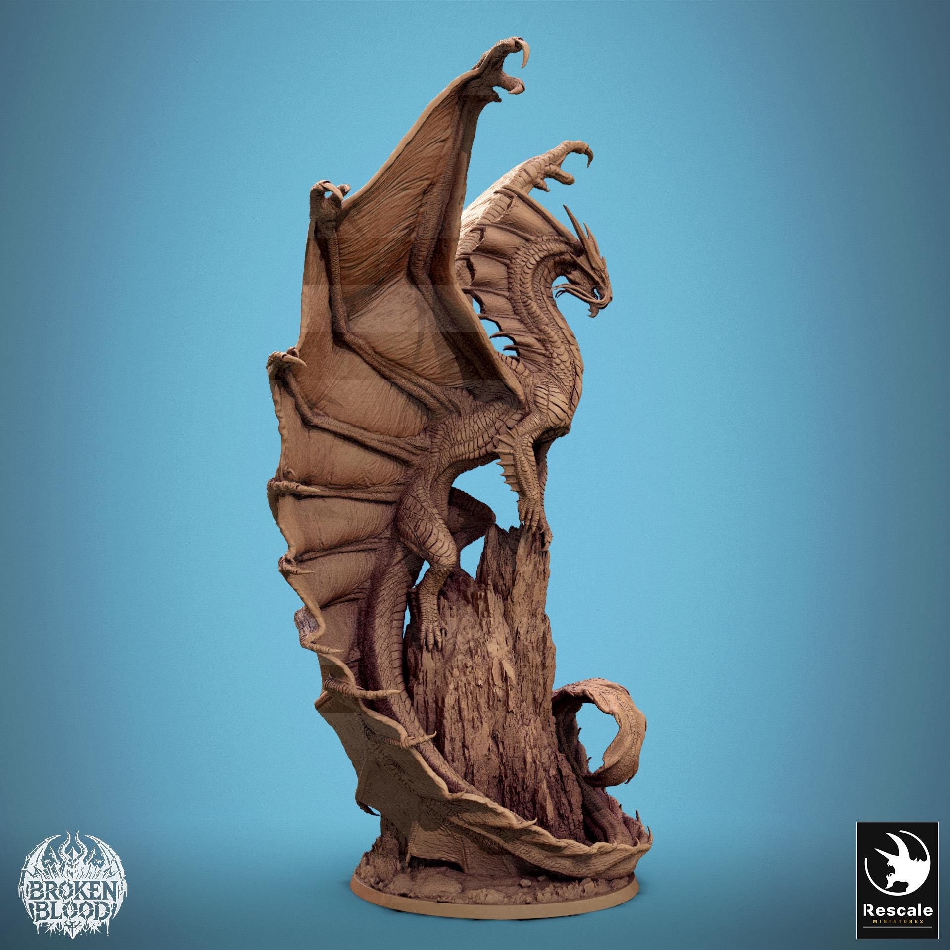 Legendary Gold Dragon, Prestige, Lord of the Print | Dungeons and Dragons | Pathfinder | Table Top RPG | 3D Printed Model