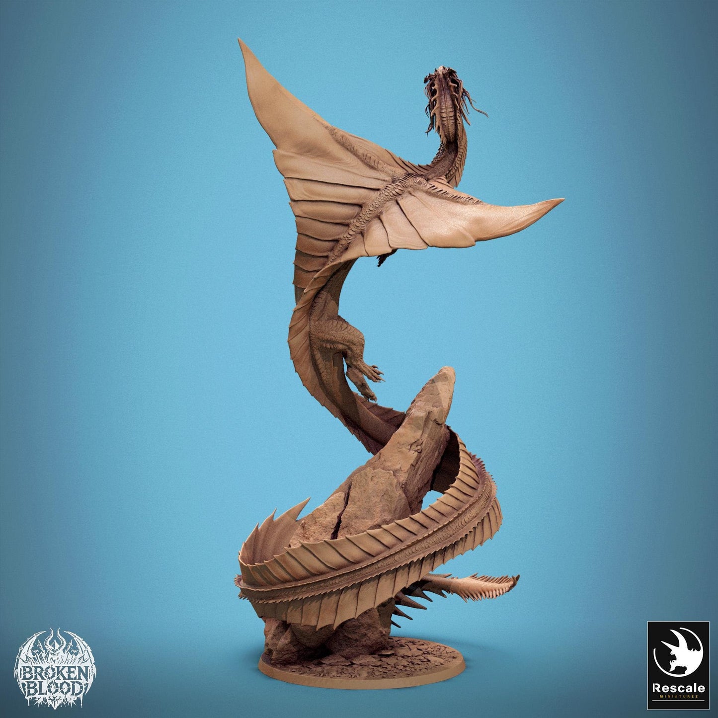 Legendary Gold Dragon, Statue, Lord of the Print | Dungeons and Dragons | Pathfinder | Table Top RPG | 3D Printed Model