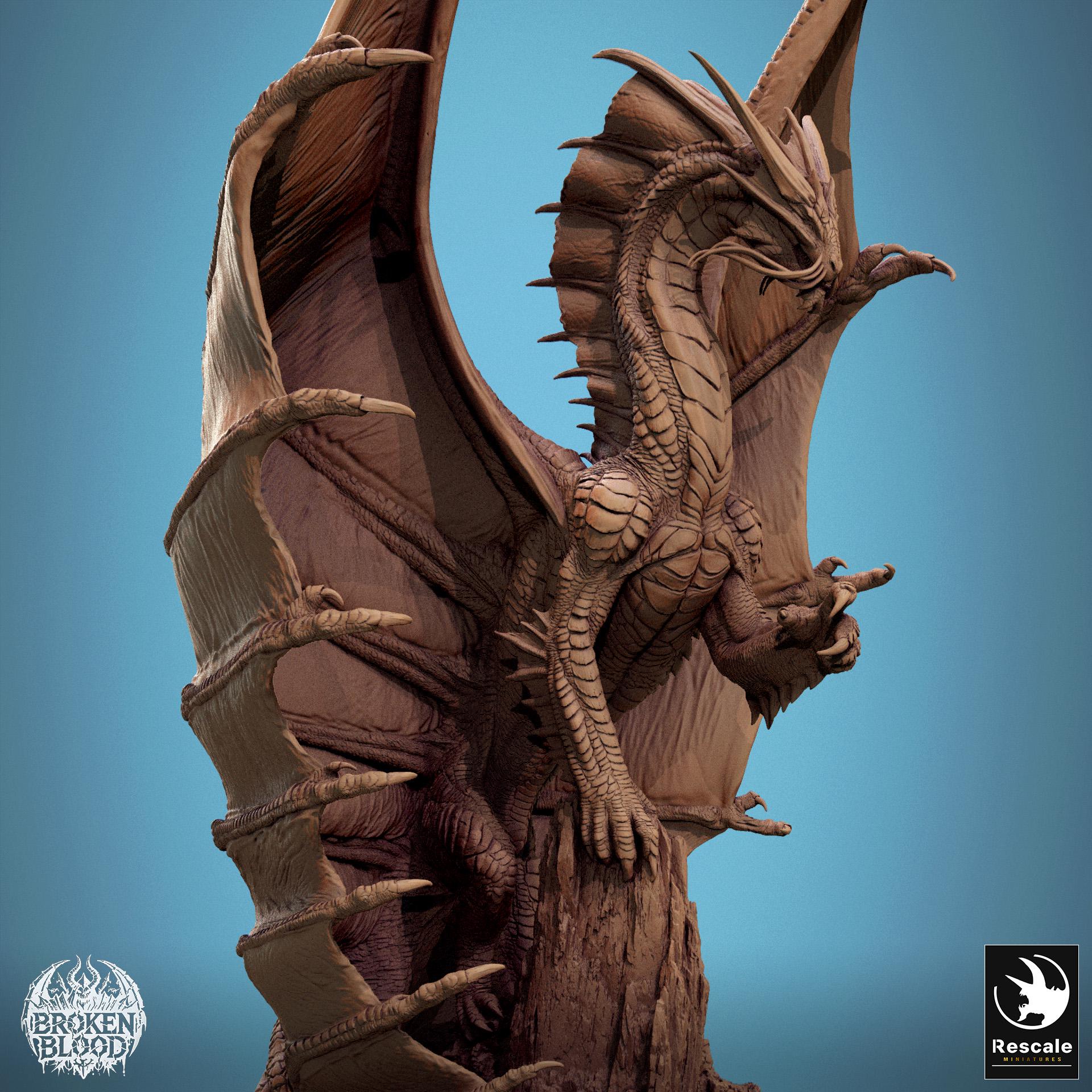 Legendary Gold Dragon, Talking, Lord of the Print | Dungeons and Dragons | Pathfinder | Table Top RPG | 3D Printed Model