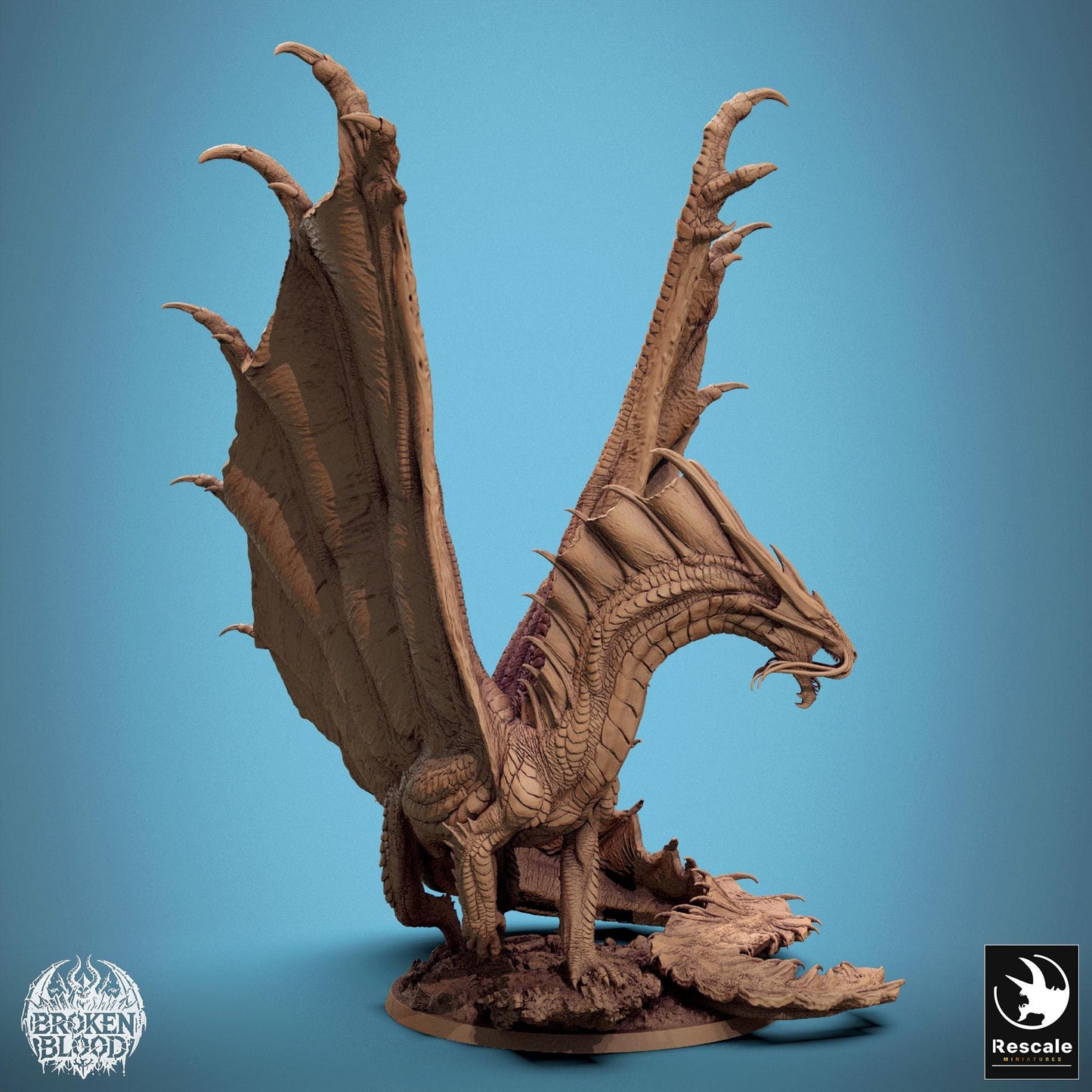 Legendary Gold Dragon, Walk, Lord of the Print | Dungeons and Dragons | Pathfinder | Table Top RPG | 3D Printed Model