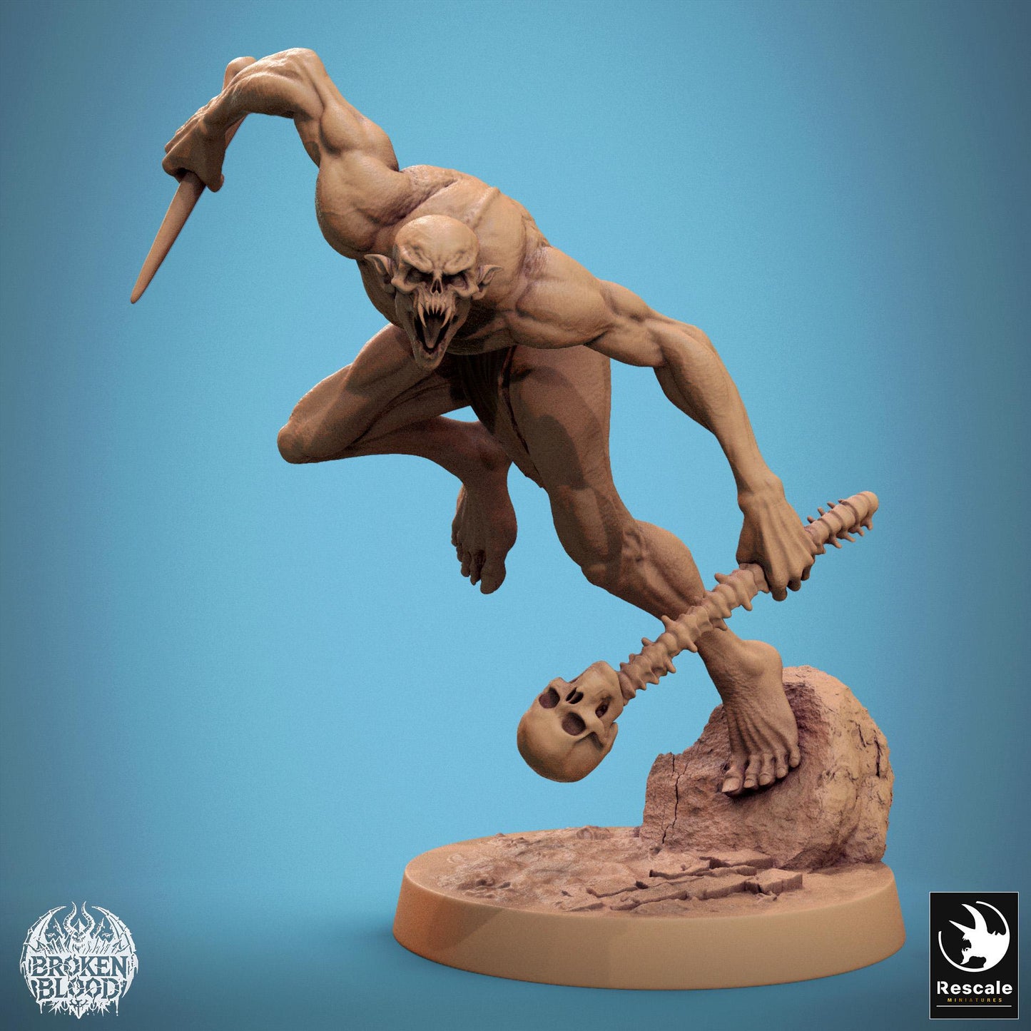 Ghouls, Pack 2, Lord of the Print | Dungeons and Dragons | Pathfinder | Table Top RPG | 3D Printed Model