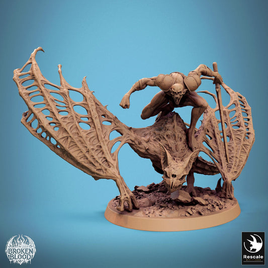 Great Vampire Bat Riders, Apex Dragon, Lord of the Print | Dungeons and Dragons | Pathfinder | Table Top RPG | 3D Printed Model