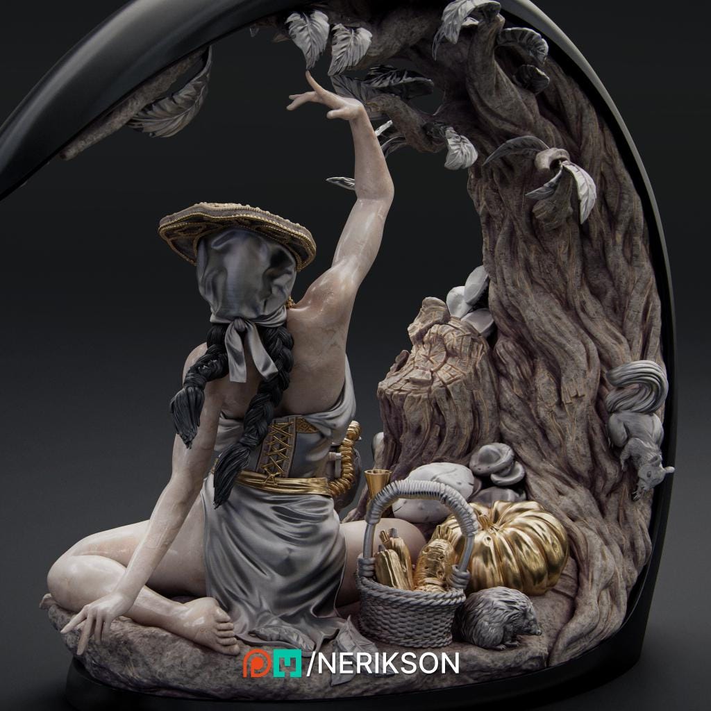 Autumn, Statue, Powerful NPC, Ernest Nemirovsky | Dungeons and Dragons | Pathfinder | Table Top RPG | 3D Printed Model