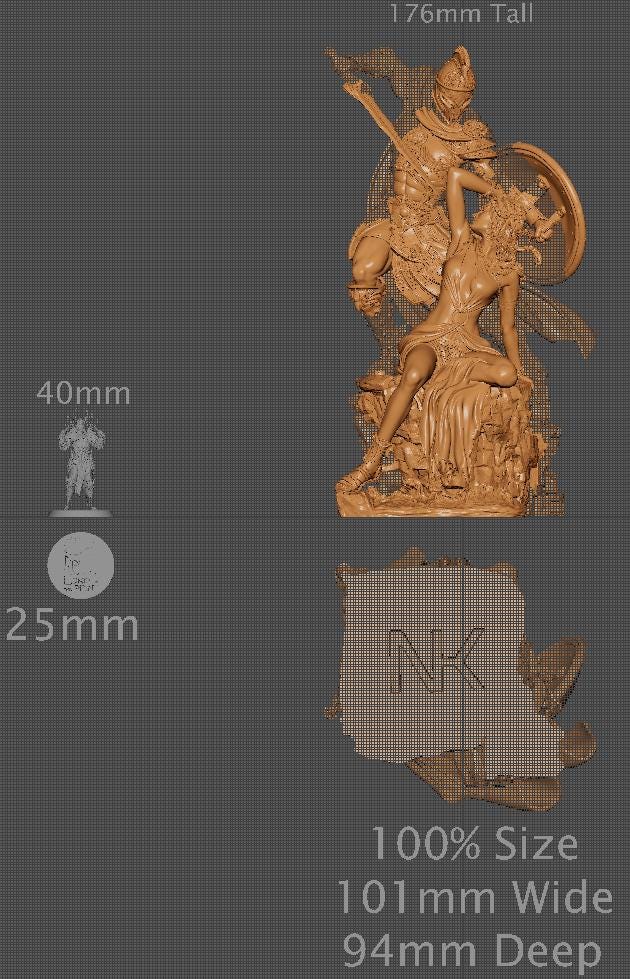 Perseus and Medusa, Statue, Powerful NPC, Ernest Nemirovsky | Dungeons and Dragons | Pathfinder | Table Top RPG | 3D Printed Model