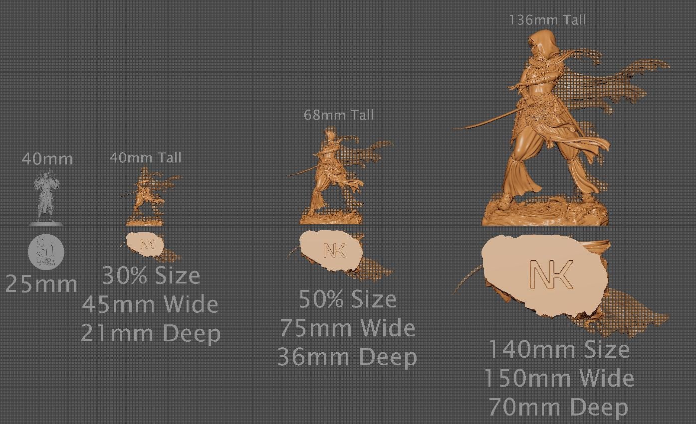 Warrior of the Sands, Standalone, Powerful NPC, Ernest Nemirovsky | Dungeons and Dragons | Pathfinder | Table Top RPG | 3D Printed Model