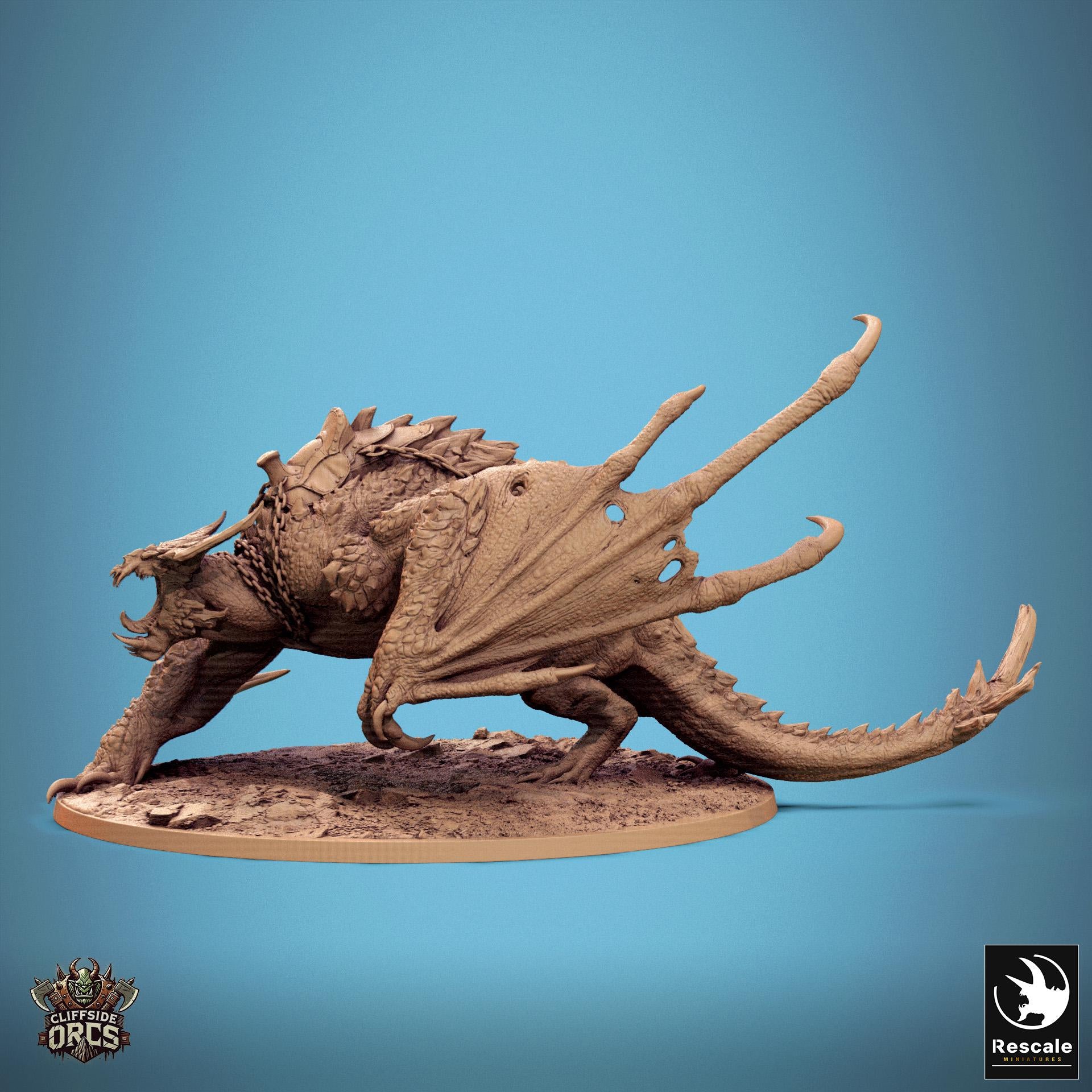 Rider of the Brutal Wyvern, Pose 2, Lord of the Print | Dungeons and Dragons | Pathfinder | Table Top RPG | 3D Printed Model