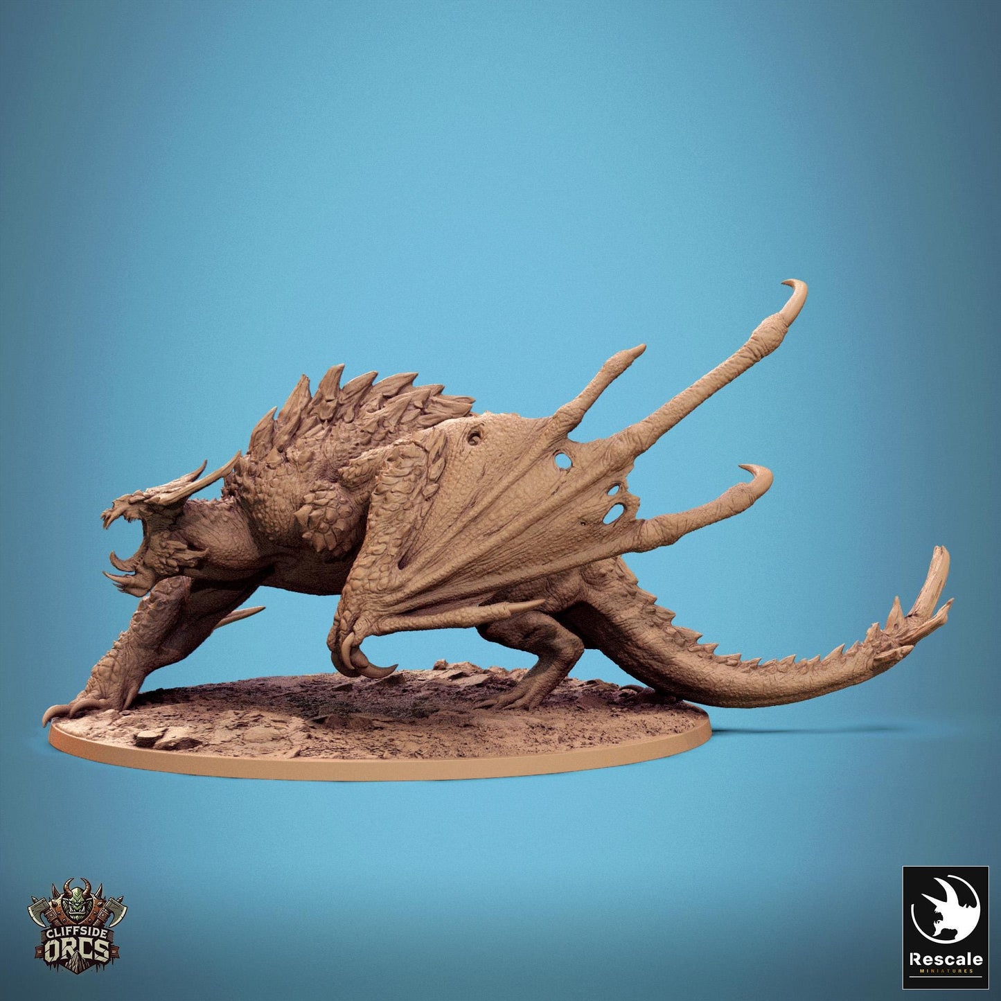 Rider of the Brutal Wyvern, Pose 2, Lord of the Print | Dungeons and Dragons | Pathfinder | Table Top RPG | 3D Printed Model