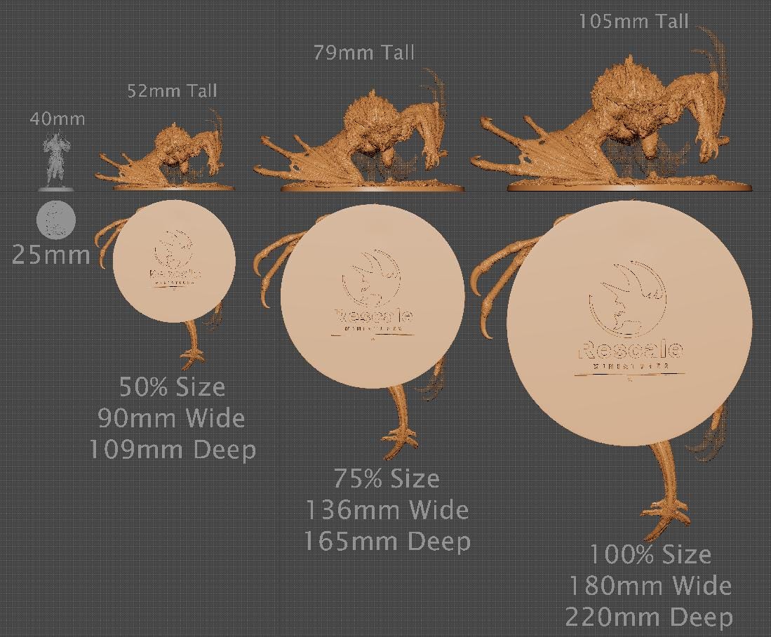 Rider of the Brutal Wyvern, Pose 2 | Aussie 3D Printed Miniatures and Terrain