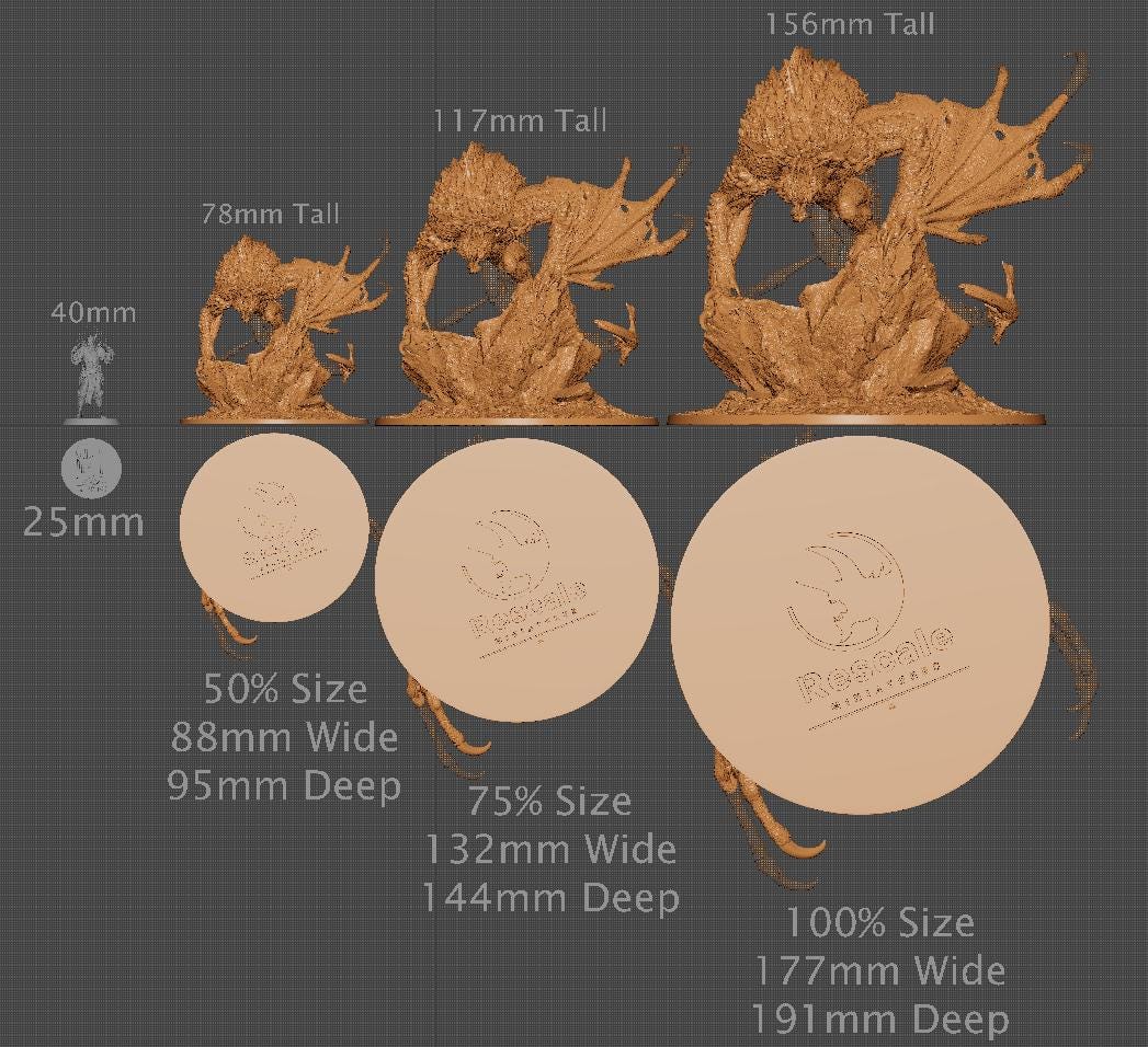 Rider of the Brutal Wyvern, Lord of the Print | Dungeons and Dragons | Pathfinder | Table Top RPG | 3D Printed Model
