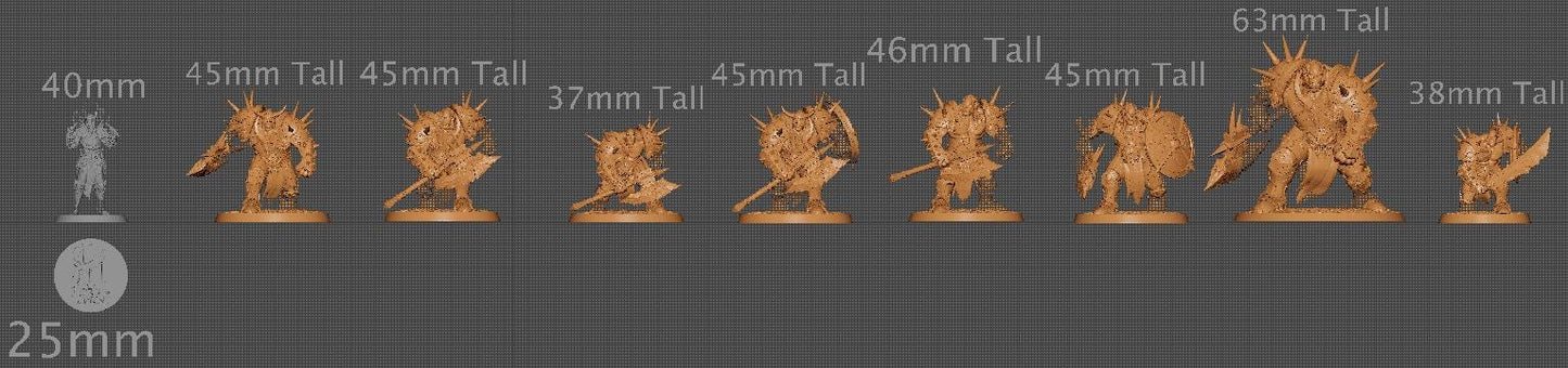 Orc Soldiers, Pack 4 Lord of the Print | Dungeons and Dragons | Pathfinder | Table Top RPG | 3D Printed Model