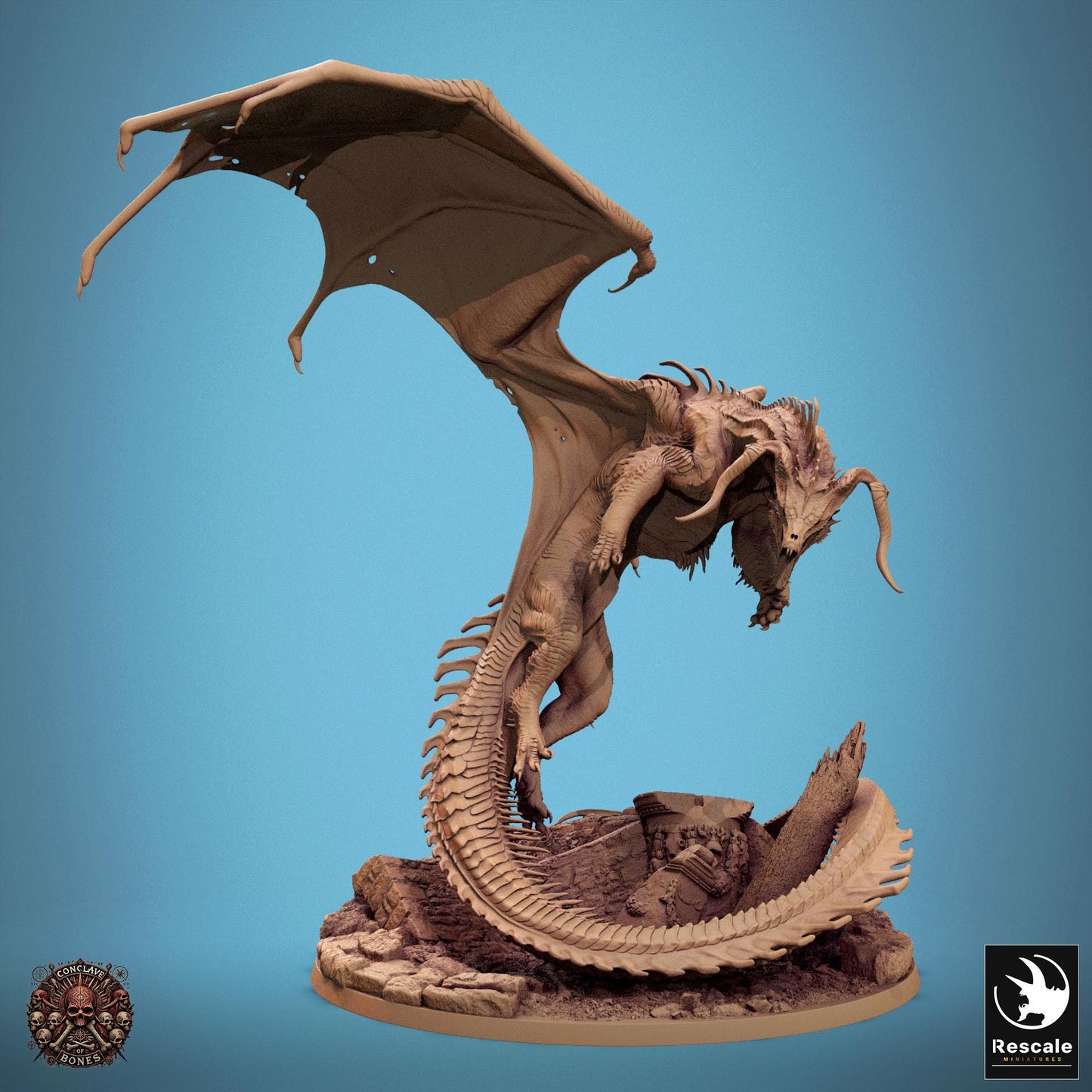Black Dragon, Multiple Pose Options | Aussie 3D Printed Miniatures and Terrain