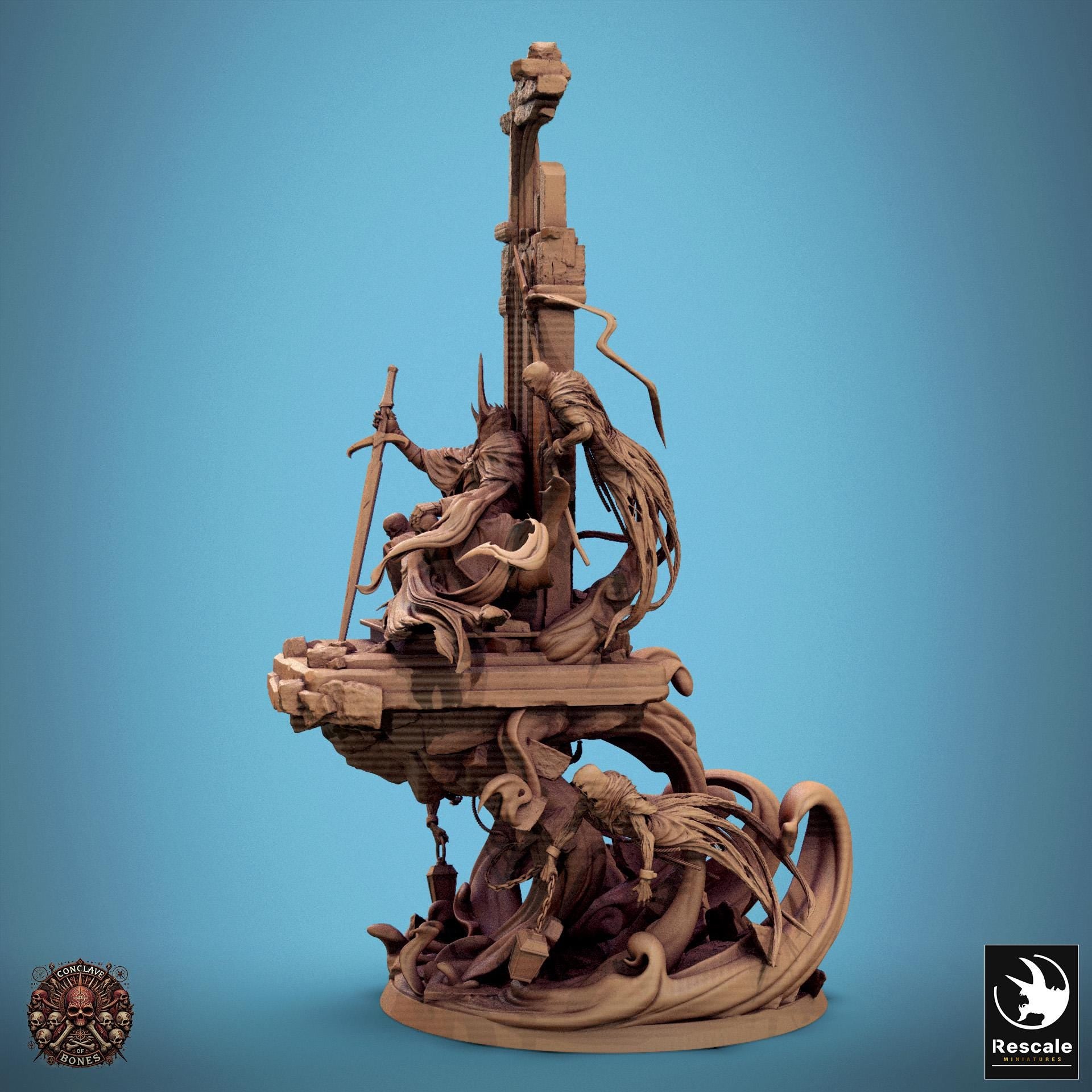 Ombral the Sepulchral Lord, Lord of the Print | Dungeons and Dragons | Pathfinder | Table Top RPG | 3D Printed Model