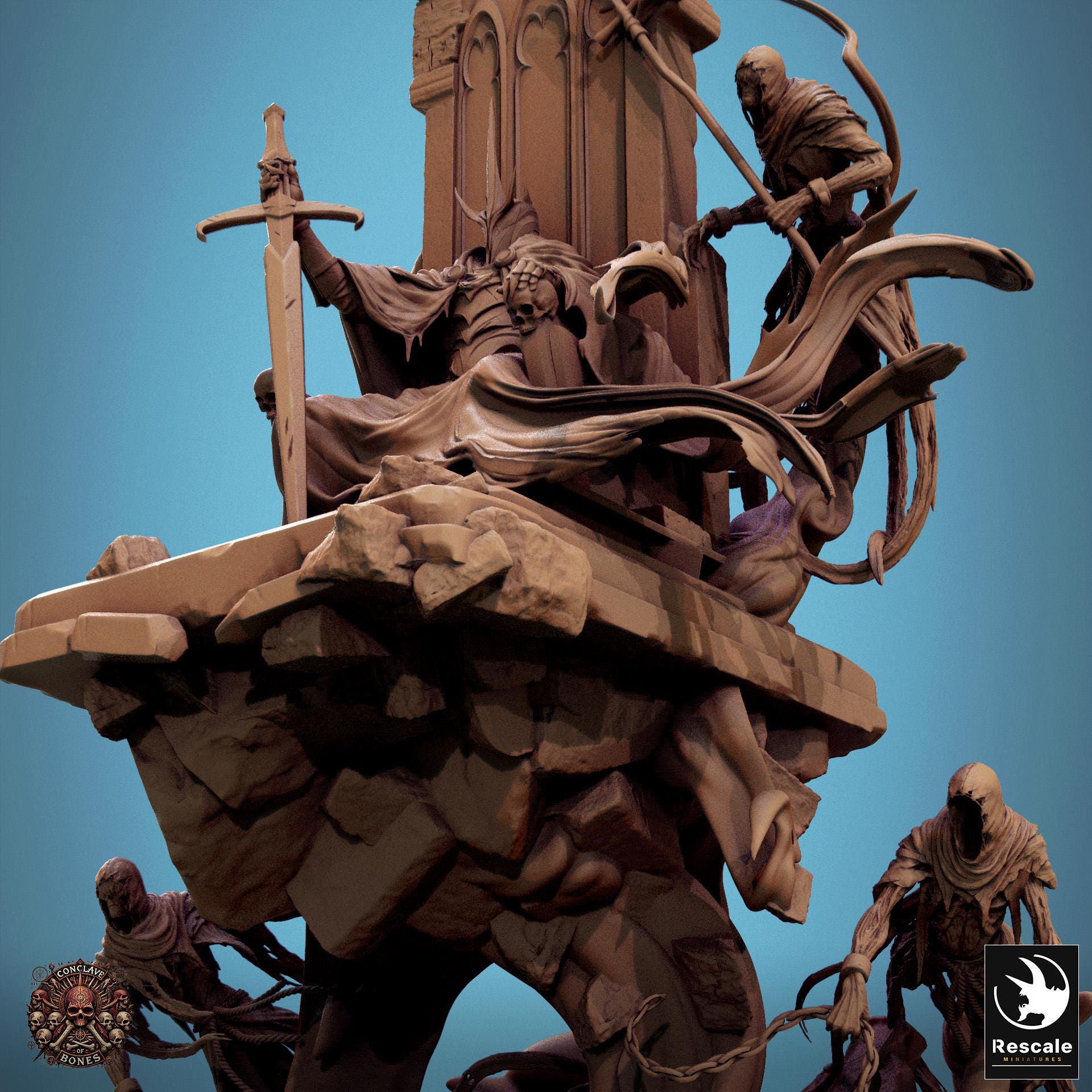Ombral the Sepulchral Lord, Lord of the Print | Dungeons and Dragons | Pathfinder | Table Top RPG | 3D Printed Model