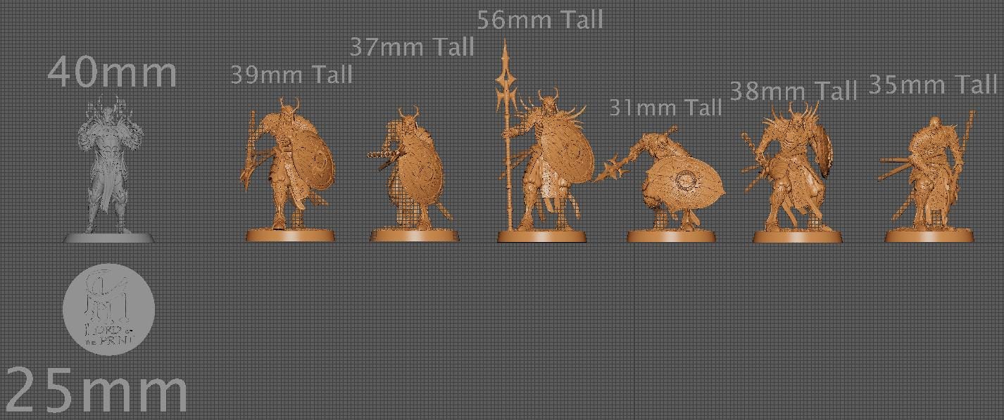 Oriental Skeletons, Pack 2, Lord of the Print | Dungeons and Dragons | Pathfinder | Table Top RPG | 3D Printed Model