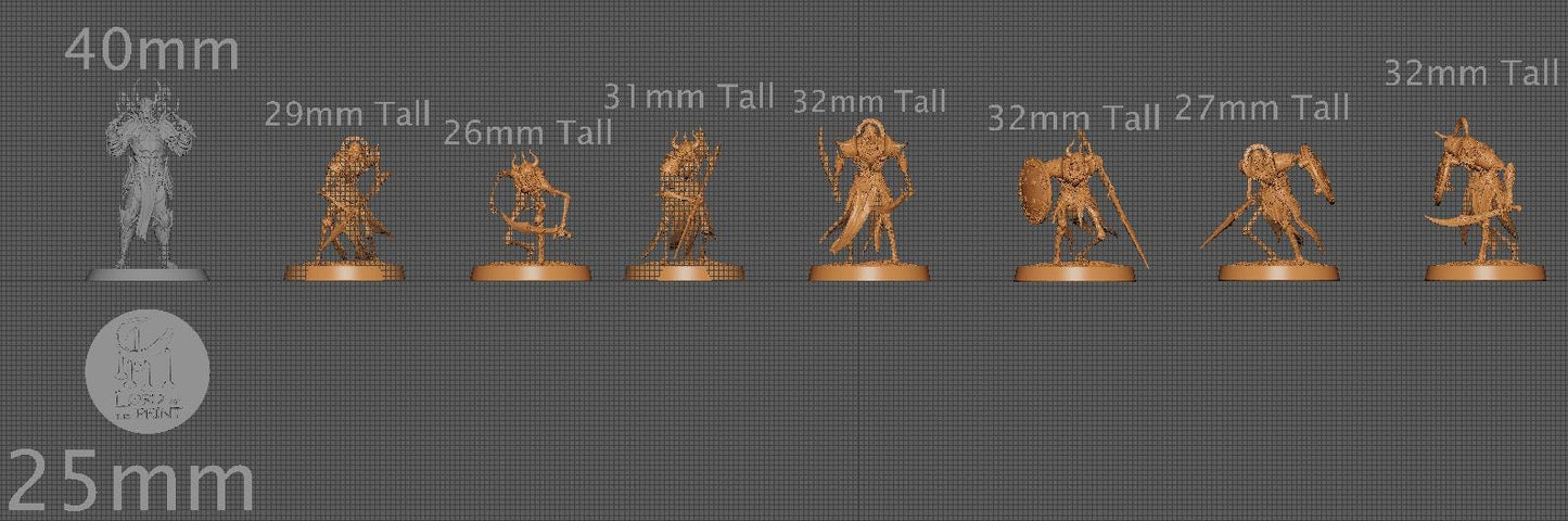 Persian Skeletons, Pack 1, Lord of the Print | Dungeons and Dragons | Pathfinder | Table Top RPG | 3D Printed Model