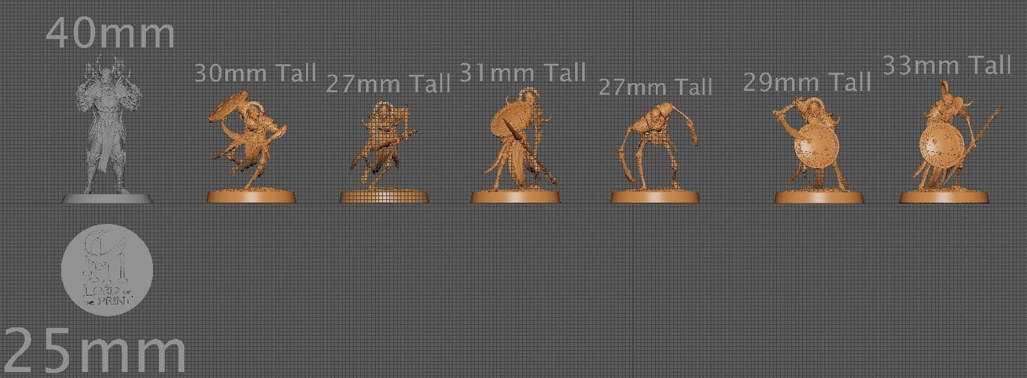 Persian Skeletons, Pack 2, Lord of the Print | Dungeons and Dragons | Pathfinder | Table Top RPG | 3D Printed Model
