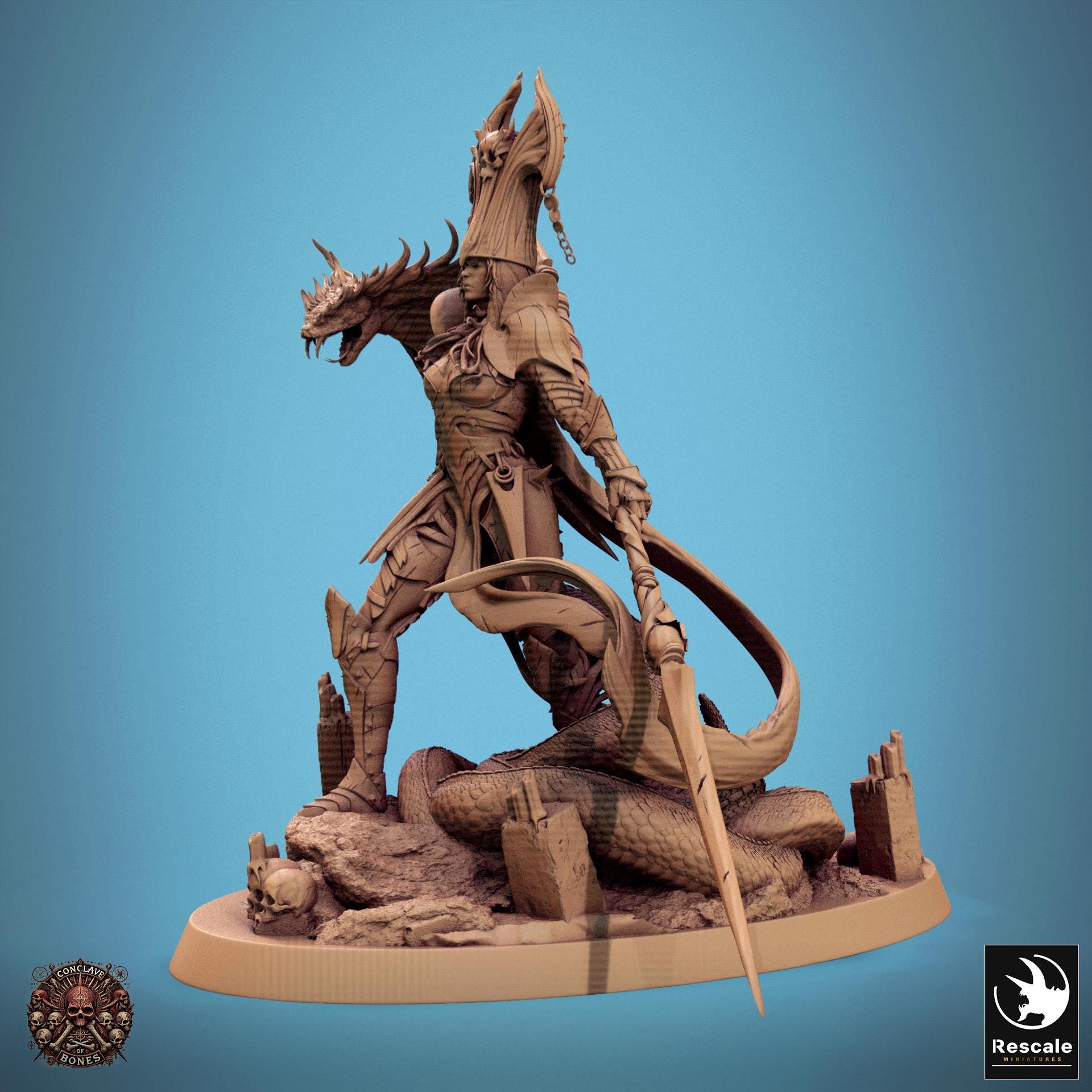 Queen Sanake, Lord of the Print | Dungeons and Dragons | Pathfinder | Table Top RPG | 3D Printed Model