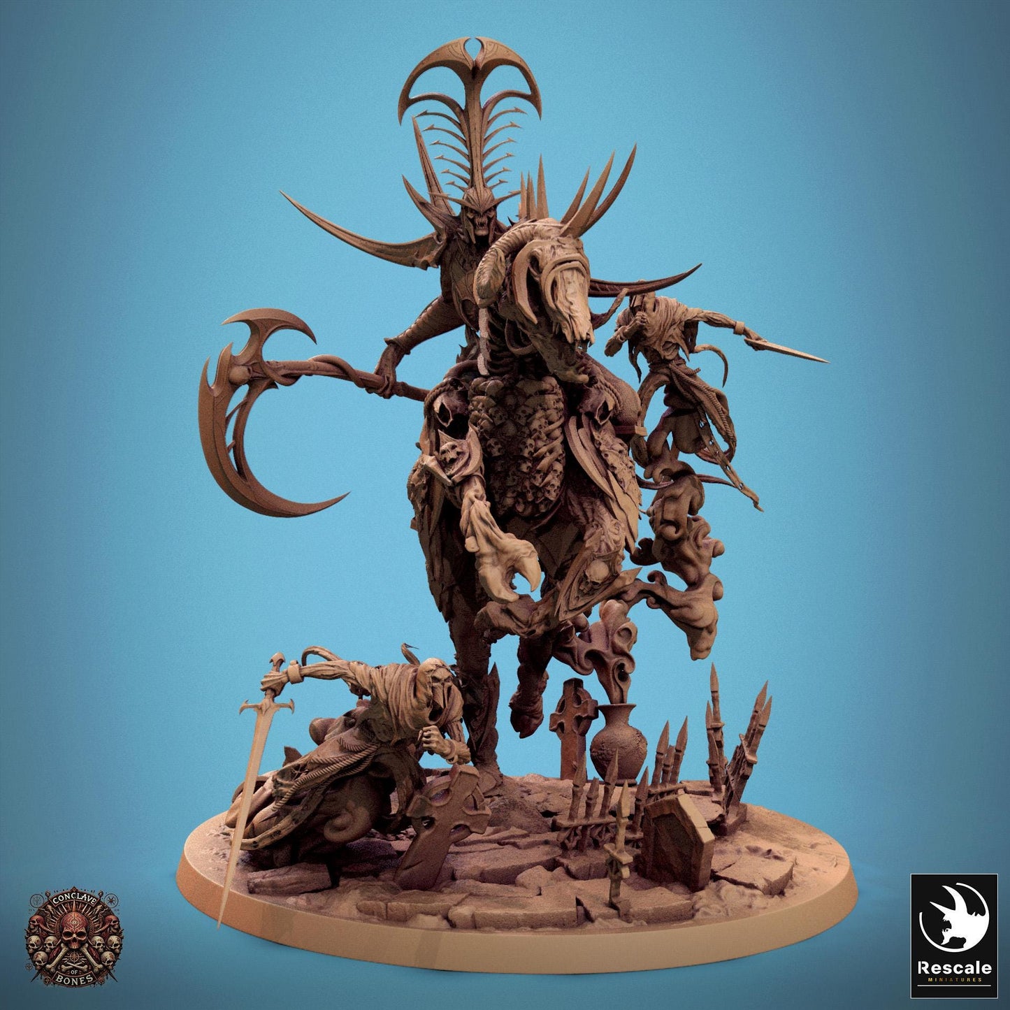 Velkaren Wraith Rider, Lord of the Print | Dungeons and Dragons | Pathfinder | Table Top RPG | 3D Printed Model