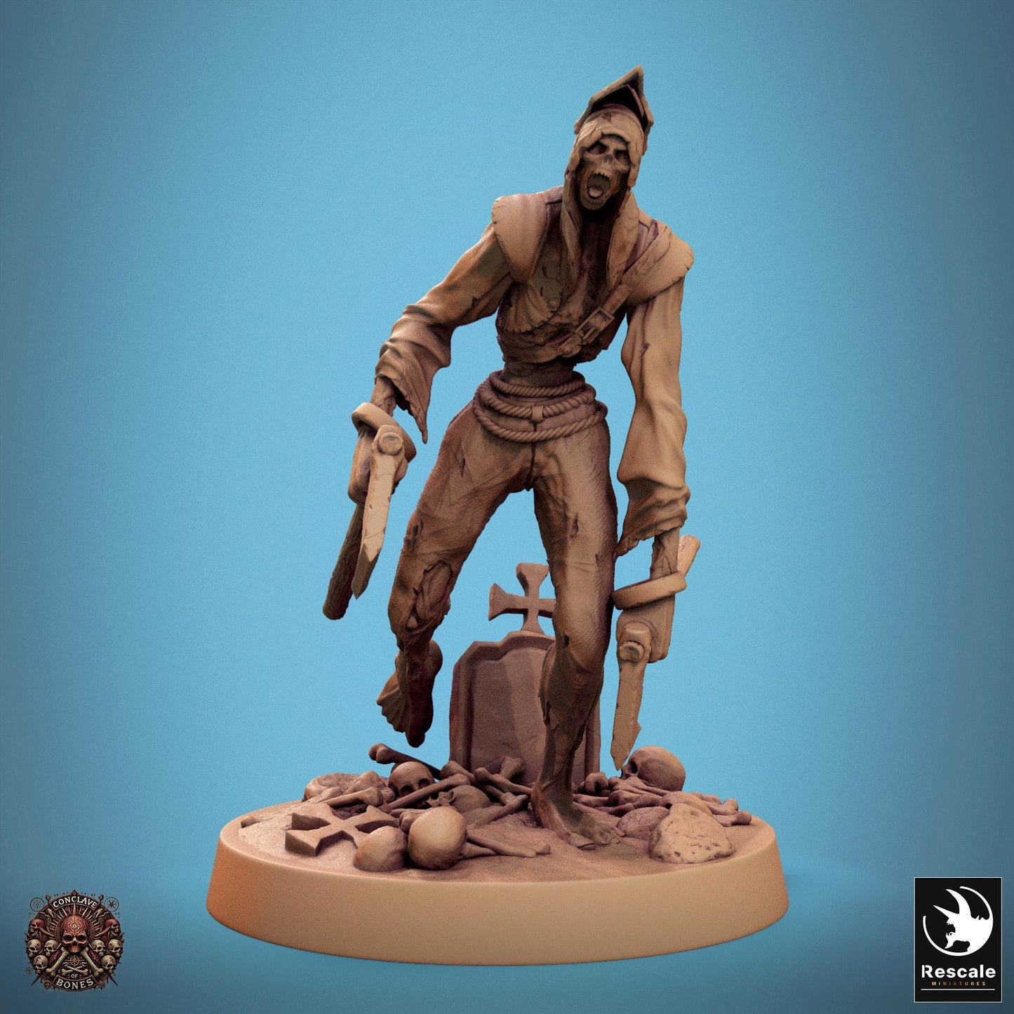 Zombies, Pack 1, Lord of the Print | Dungeons and Dragons | Pathfinder | Table Top RPG | 3D Printed Model